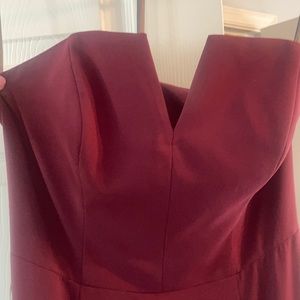 Simple prom dress with diamond belt